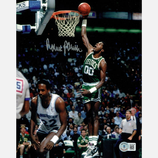 Autograf ROBERT PARISH Certyfikat BECKETT 20x25 cm NBA