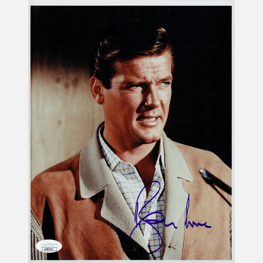 Autograf ROGER MOORE Certyfikat JSA 20x25 cm JAMES BOND 007