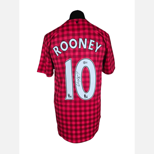 Autograf WAYNE ROONEY na koszulce piłkarskiej Certyfikat BECKETT Manchester United