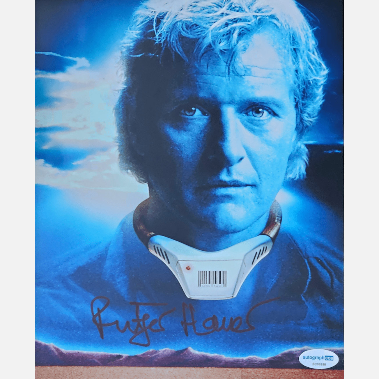 Autograf RUTGER HAUER Certyfikat ACOA 20x25 cm