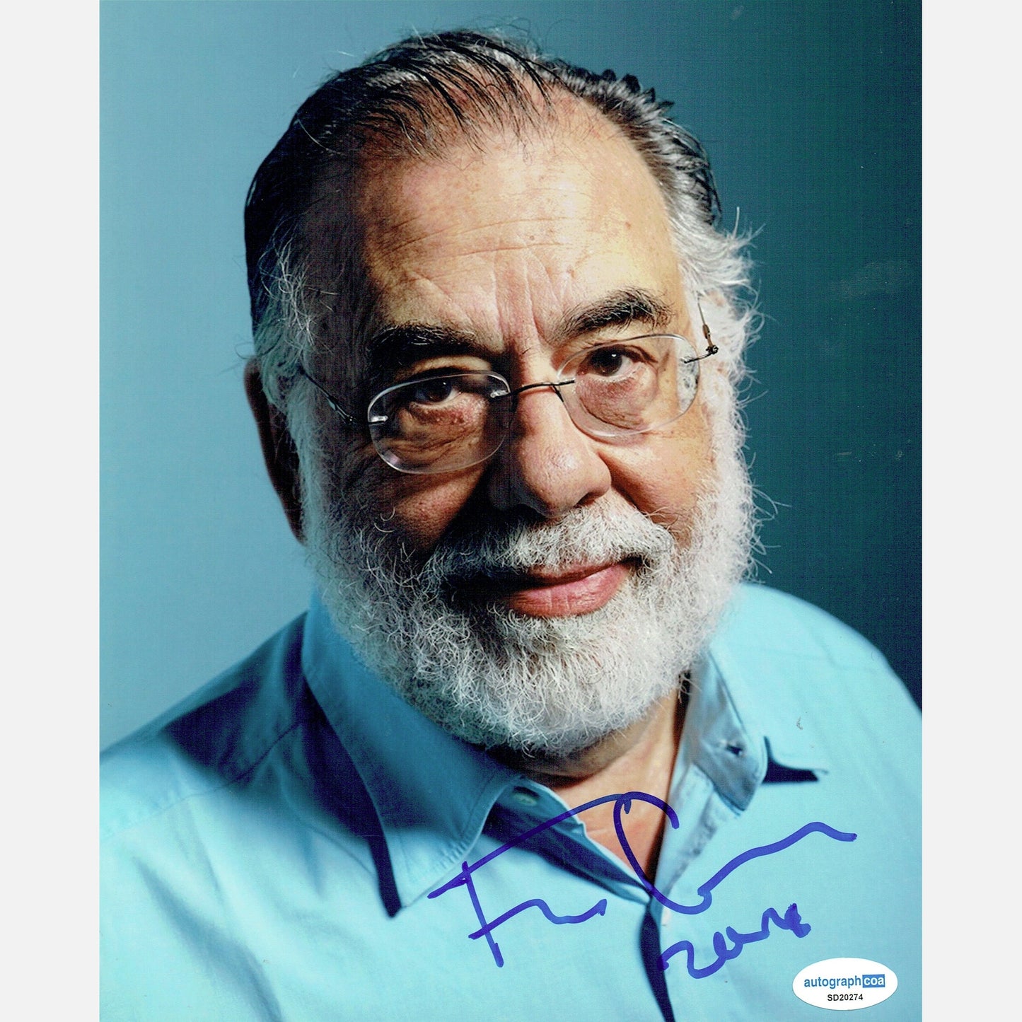 Autograf FRANCIS FORD COPPOLA Certyfikat ACOA 20x25 cm