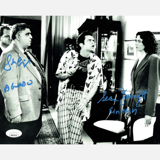 SEAN YOUNG & JOHN CAPODICE autographs JSA signed 8x10 photography ACE VENTURA 8x10