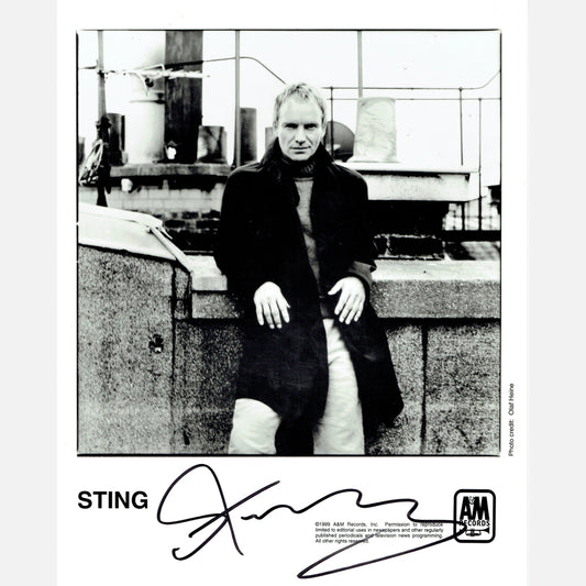 STING autograph ACOA signed 8x10 photography THE POLICE 8x10