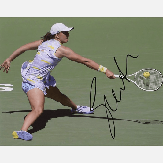 Autograf IGA ŚWIĄTEK Certyfikat ACOA 20x25 cm TENIS