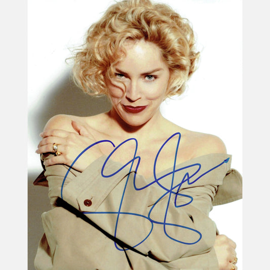 Autograf SHARON STONE Certyfikat ACOA 20x25 cm