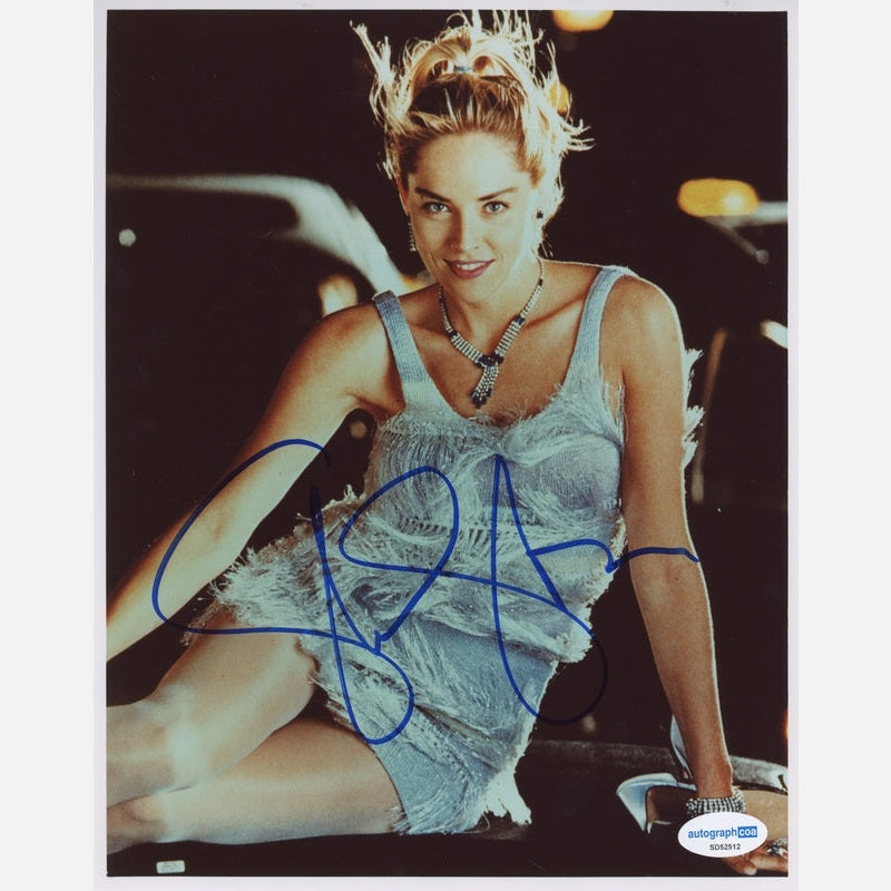 Autograf SHARON STONE Certyfikat ACOA 20x25 cm