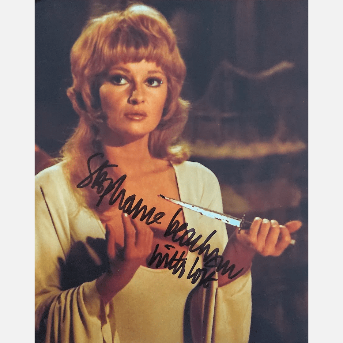 Autograf STEPHANIE BEACHAM Certyfikat ACOA 20x25 cm