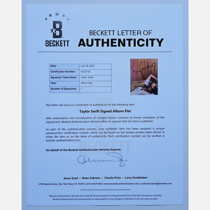 Autograf TAYLOR SWIFT Certyfikat BECKETT Płyta winylowa