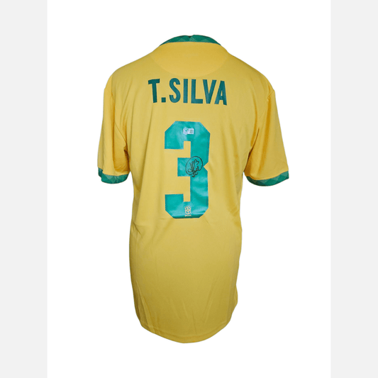 Autograf THIAGO SILVA na koszulce piłkarskiej Certyfikat Beckett Brazylia